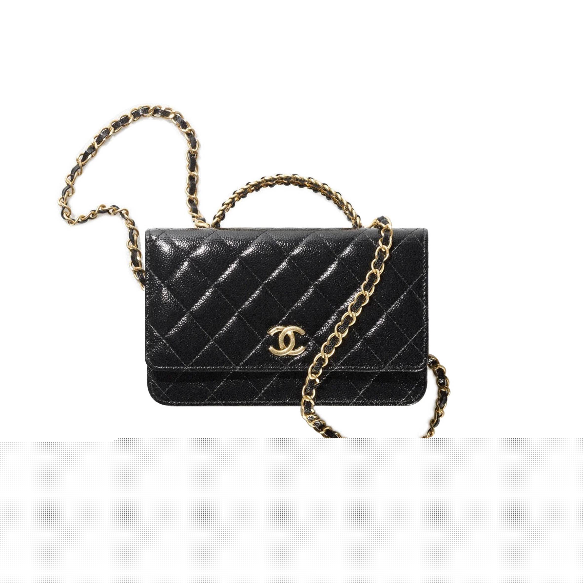 Ch*el wallet on chain gold hardware  ap2804 b08299 94305 (19.2*12.3*3.5cm)
